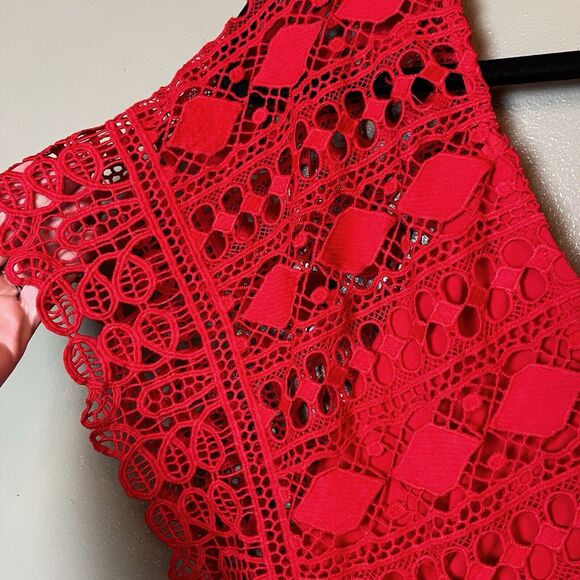 Lulu's Red Flutter Sleeve Bodycon Mini Dress - Picture 7 of 15